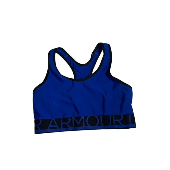 Under Armour Royal Blue & Black Racerback Sports Bra Women's Small - Picture 1 of 2